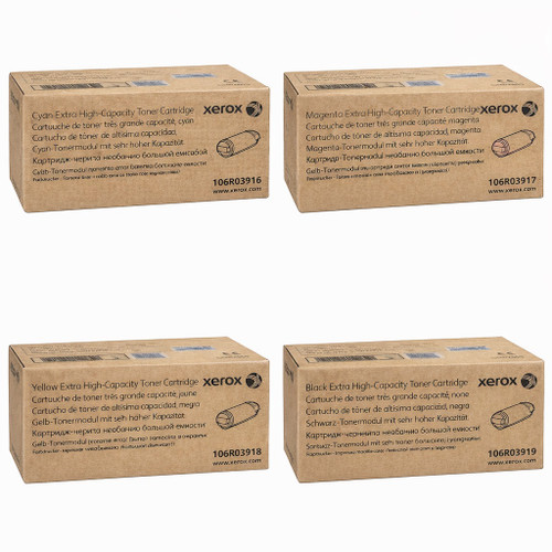 Xerox High-Yield Set | 106R03916, 106R03917, 106R03918, 106R03919 | Original Xerox VersaLink C600 Extra High-Yield Toner Cartridges - Black, Color