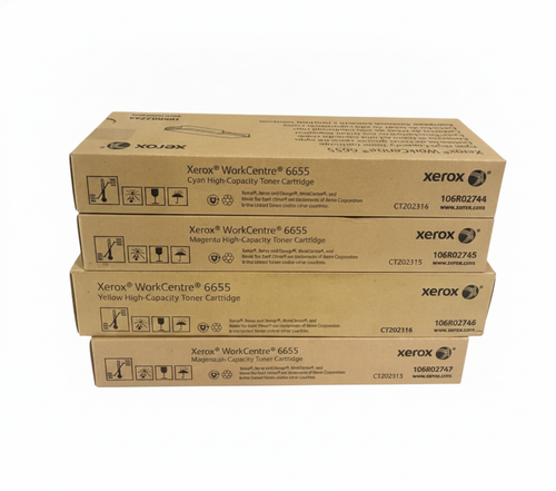 Xerox High-Yield Set | 106R02744, 106R02745, 106R02746, 106R02747 | Original Xerox WorkCentre 6655 Toner Cartridges - Black, Color