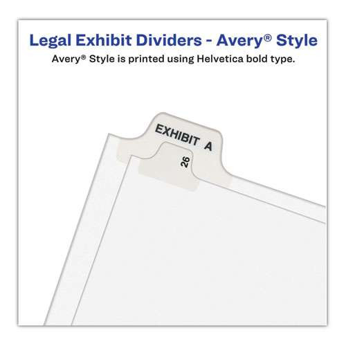 Preprinted Legal Exhibit Side Tab Index Dividers, Avery Style, 25-tab, 151 To 175, 11 X 8.5, White, 1 Set, (1336) Preprinted Legal Exhibit Side Tab Index Dividers, Avery Style, 25-tab, 151 To 175, 11 X 8.5, White, 1 Set, (1336)