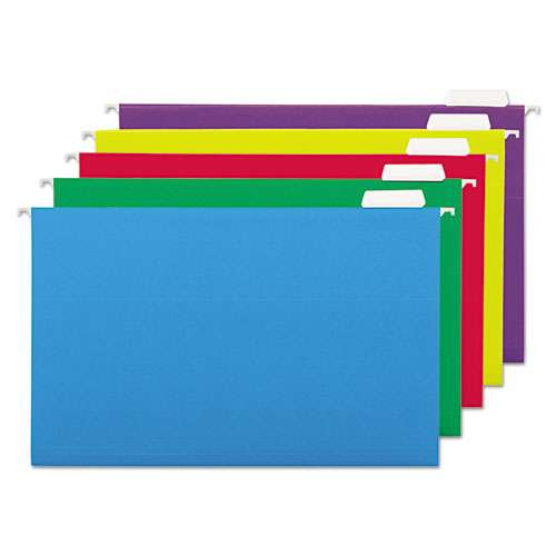 Deluxe Bright Color Hanging File Folders, Legal Size, 1/5-cut Tab, Violet, 25/box Deluxe Bright Color Hanging File Folders, Legal Size, 1/5-cut Tab, Violet, 25/box
