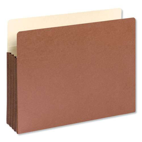 Redrope Drop-front File Pockets W/ Fully Lined Gussets, 3.5" Expansion, Letter Size, Redrope, 10/box