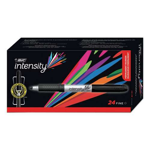 Intensity Fine Tip Permanent Marker Value Pack, Fine Bullet Tip, Black, 24/pack Intensity Fine Tip Permanent Marker Value Pack, Fine Bullet Tip, Black, 24/pack