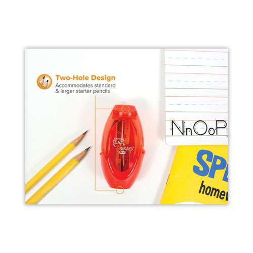 Twist-n-sharp Pencil Sharpener, Two-hole, 3.91 X 1.5 X 5.88, Randomly Assorted Colors, 6/pack Twist-n-sharp Pencil Sharpener, Two-hole, 3.91 X 1.5 X 5.88, Randomly Assorted Colors, 6/pack