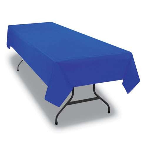 Table Set Rectangular Table Cover, Heavyweight Plastic, 54" X 108", Blue, 6/pack Table Set Rectangular Table Cover, Heavyweight Plastic, 54" X 108", Blue, 6/pack