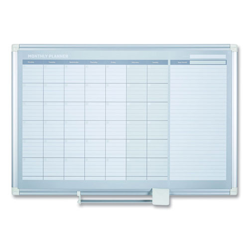 Magnetic Dry Erase Calendar Board, Monthly Planning/scheduling, 36" X 24", White Surface, Satin Aluminum Frame Magnetic Dry Erase Calendar Board, Monthly Planning/scheduling, 36" X 24", White Surface, Satin Aluminum Frame