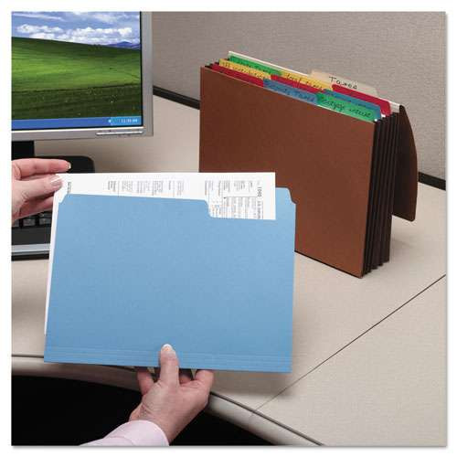 Supertab Colored File Folders, 1/3-cut Tabs: Assorted, Letter Size, 0.75" Expansion, 11-pt Stock, Color Assortment 1, 100/box Supertab Colored File Folders, 1/3-cut Tabs: Assorted, Letter Size, 0.75" Expansion, 11-pt Stock, Color Assortment 1, 100/box
