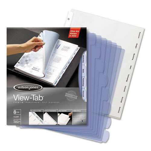 View-tab Transparent Index Dividers, 8-tab, 11 X 8.5, Clear, 1 Set View-tab Transparent Index Dividers, 8-tab, 11 X 8.5, Clear, 1 Set
