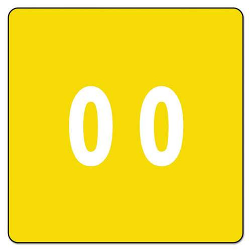 Numerical End Tab File Folder Labels, 0, 1.5 X 1.5, Yellow, 250/roll Numerical End Tab File Folder Labels, 0, 1.5 X 1.5, Yellow, 250/roll