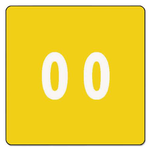 Numerical End Tab File Folder Labels, 0, 1.5 X 1.5, Yellow, 250/roll Numerical End Tab File Folder Labels, 0, 1.5 X 1.5, Yellow, 250/roll