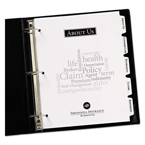 Customizable Print-on Dividers, 5-tab, Letter