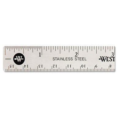 Buy Stainless Steel Office Ruler With Non Slip Cork Base, Standard ...