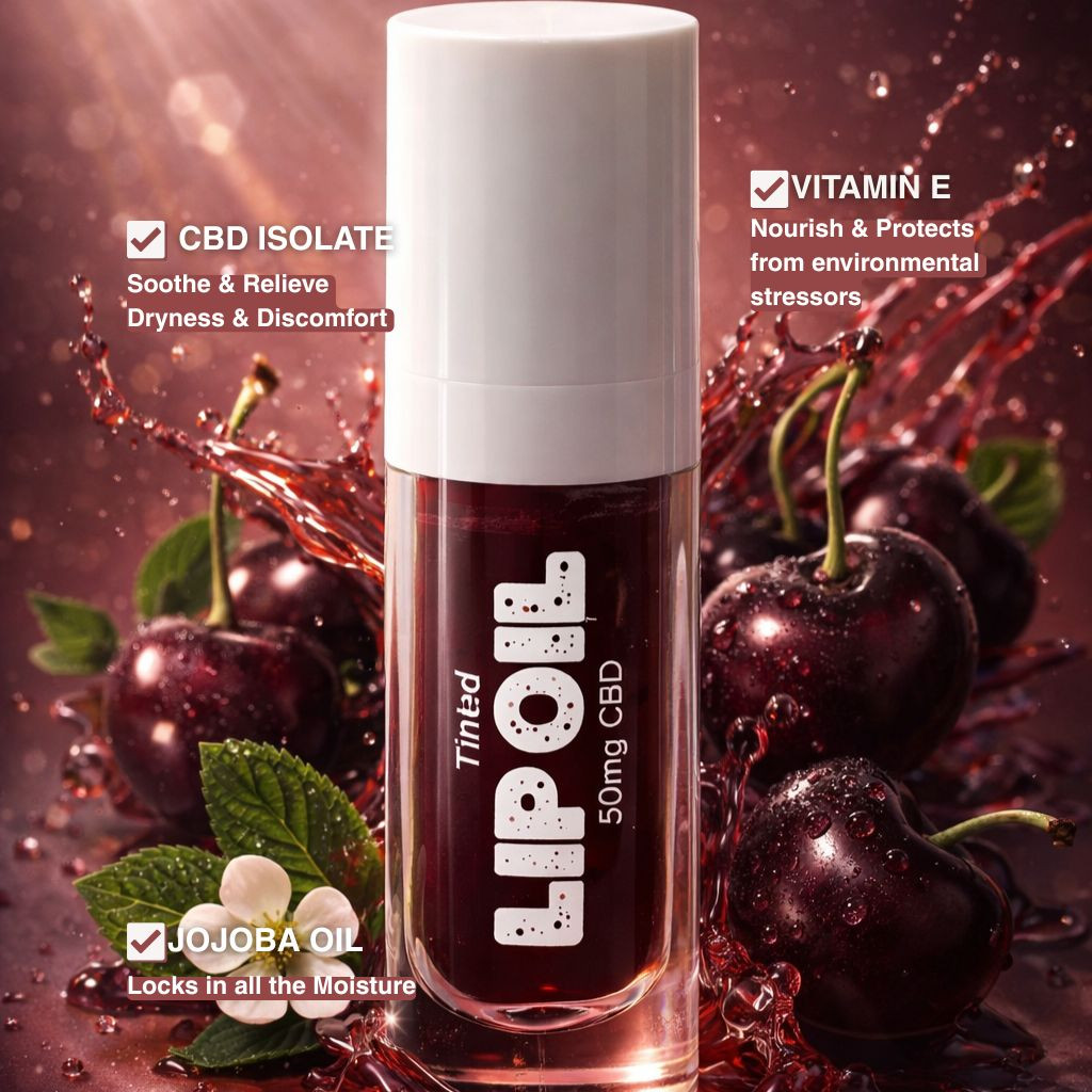 50mg CBD Lip Oil with Vitamin E 99% Pure Organic Isolate THC Free