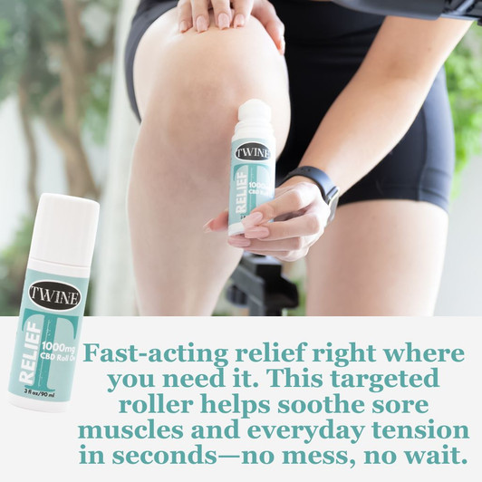 1000mg CBD Relief Roller 99% Pure Organic CBD Isolate THC Free 90ml