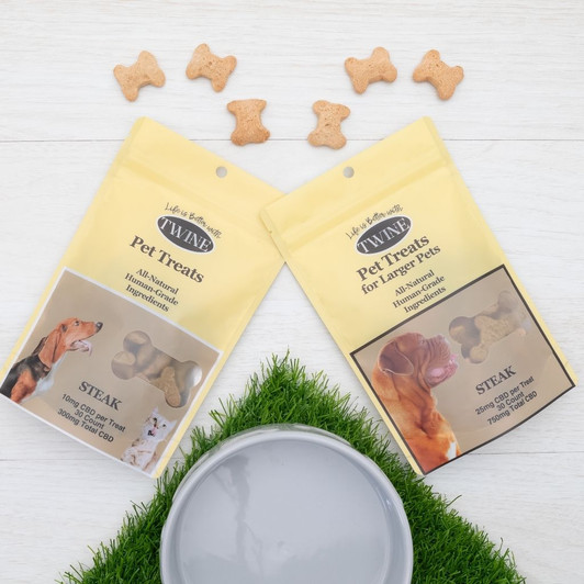 300mg Pet CBD Treats Steak Flavor for Dogs or Cats 99% Pure Organic CBD Isolate THC Free 30 Count