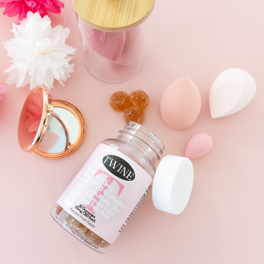 750mg CBD Beauty Gummies w/ Biotin, Zinc, Vitamins D & E, Folic Acid and THC Free-30pcs-Passion Fruit Flavor