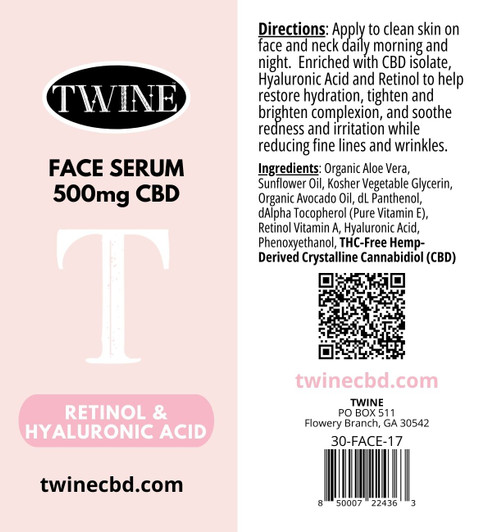 CBD Face Serum Trial or Travel Size 99% Pure Organic CBD Isolate THC Free