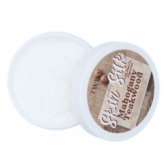 Silk Peptides + Magnesium Moisturizing Body Butter - Deep Hydration Whipped Moisturizer with Shea Butter and Coconut Oil -  Mahogany Teakwood Skin Silk- 4 oz