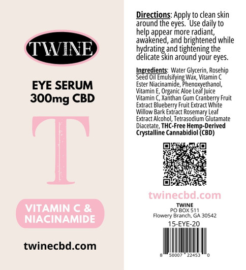 CBD Eye Serum Trial or Travel Size 99% Pure Organic CBD Isolate THC Free