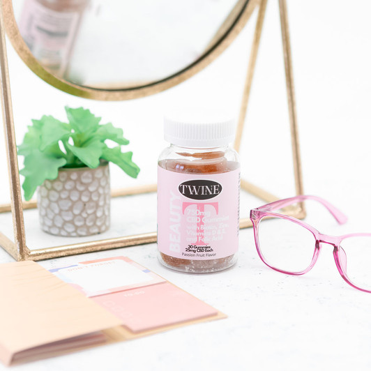 CBD Beauty Gummies Trial or Travel Size w/ Biotin, Zinc, Vitamins D & E, Folic Acid