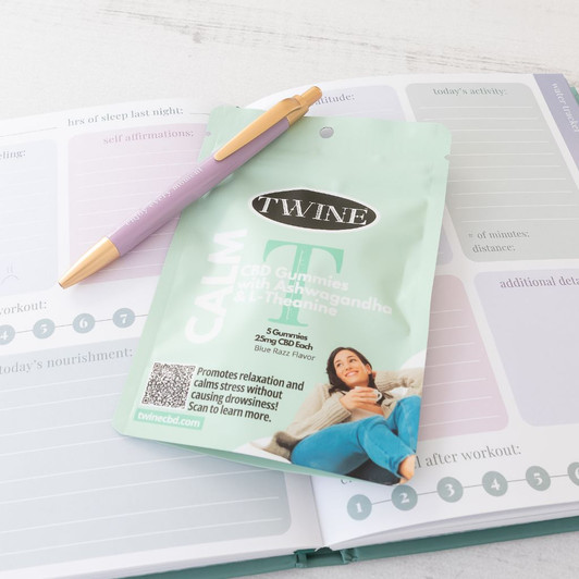 CBD Calm Gummies 5 Count Trail or Travel Size w/ Ashwagandha, L-Theanine, and 99% Pure Organic CBD Isolate THC Free 30pcs-Blue Razz Flavor