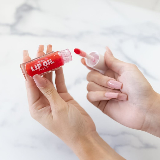 50mg CBD Lip Oil with Vitamin E 99% Pure Organic Isolate THC Free 6ml-Candy Apple