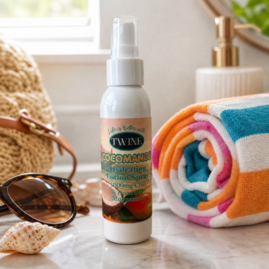 1000mg CBD Topical Hydrating Lotion Spray with Magnesium 99% Pure Organic CBD Isolate THC Free 120ml-CocoMango