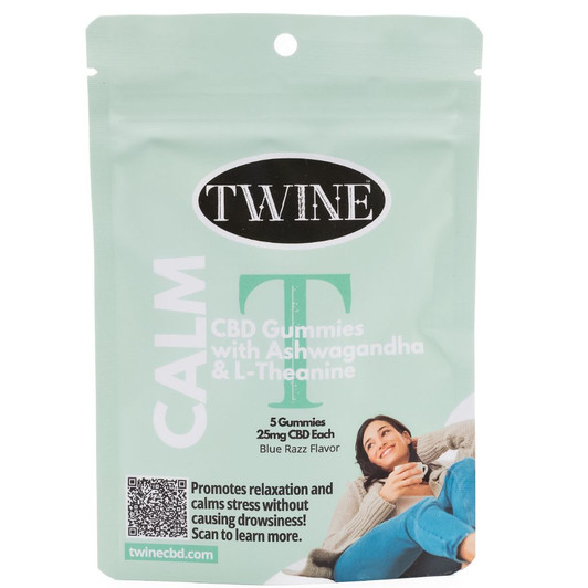 CBD Calm Gummies 10 Count Trial or Travel Size w/ Ashwagandha, L-Theanine, and 99% Pure Organic CBD Isolate THC Free 30pcs-Blue Razz Flavor