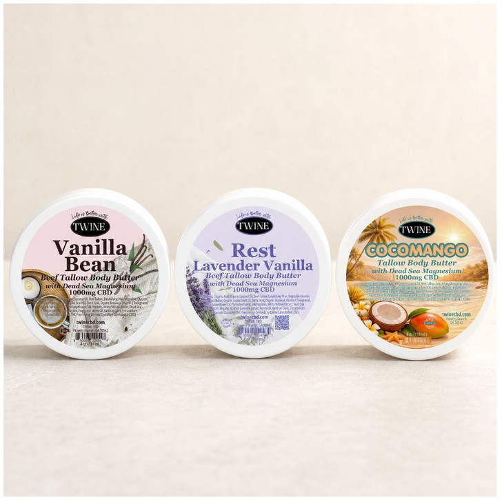 1000mg CBD Topical REST Body Butter with 99% Pure Organic CBD Isolate THC Free and Dead Sea Magnesium 150ml Lavender Vanilla