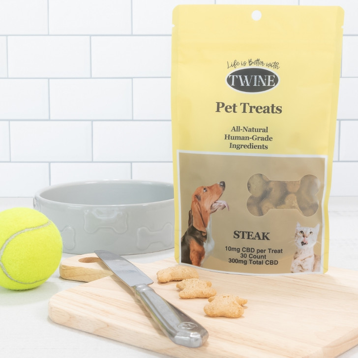 300mg Pet CBD Treats Steak Flavor for Dogs or Cats 99% Pure Organic CBD Isolate THC Free 30 Count
