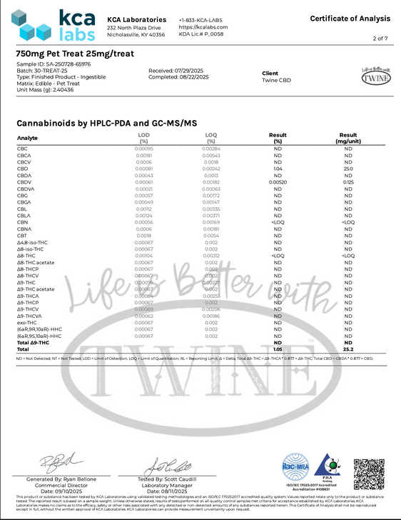 750mg Pet CBD Treats Peanut Butter Flavor for Dogs or Cats 99% Pure Organic CBD Isolate THC Free 30 Count