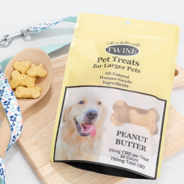 750mg Pet CBD Treats Peanut Butter Flavor for Dogs or Cats 99% Pure Organic CBD Isolate THC Free 30 Count