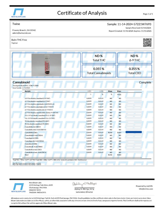 50mg CBD Never Lose Large Lip Balm 99% Pure Organic Isolate THC Free 15ml-Vanilla