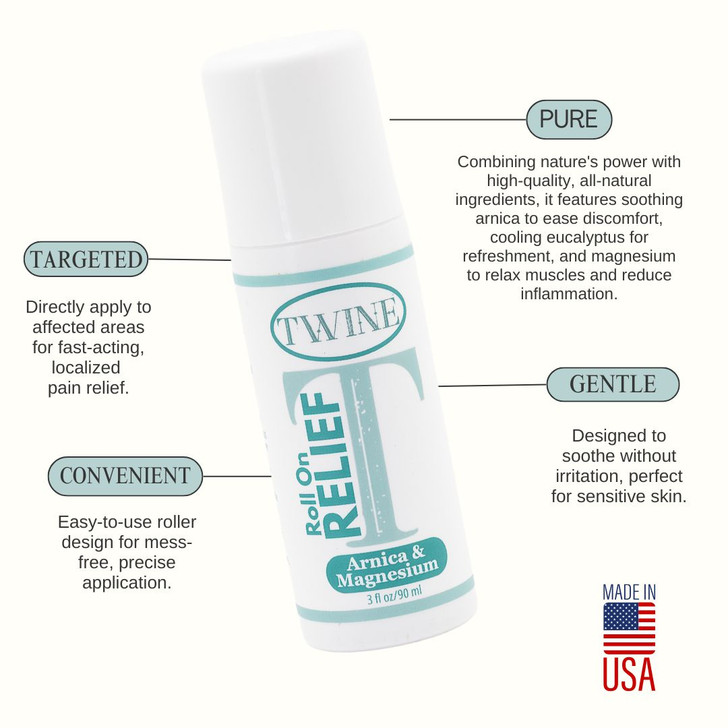 All-Natural Muscle Relief Roller with Arnica, Camphor & Eucalyptus – 90ml