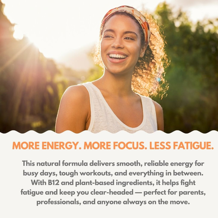 Energy Gummies with Vitamin B12, Ginseng & Ginkgo Biloba – Includes Biotin, Niacin, Taurine, Zinc, Pantothenic Acid, Vitamin C, D & B6 – 30 Count