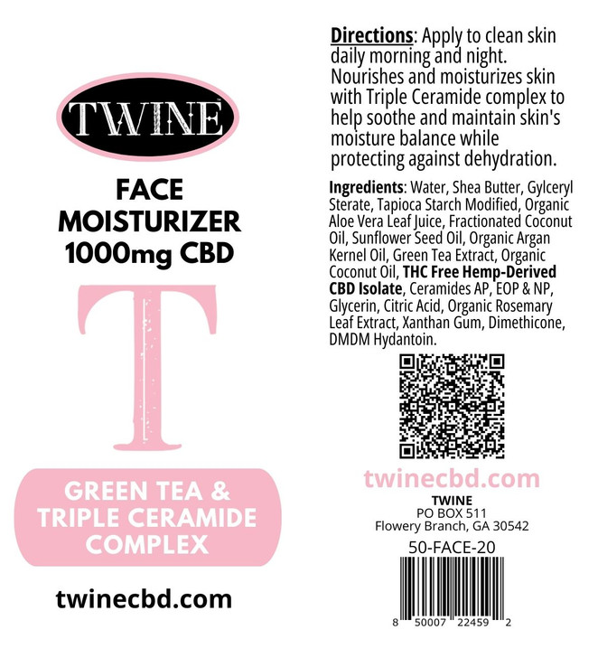 CBD Face Moisturizer Trial or Travel Size 99% Pure Organic CBD Isolate THC Free