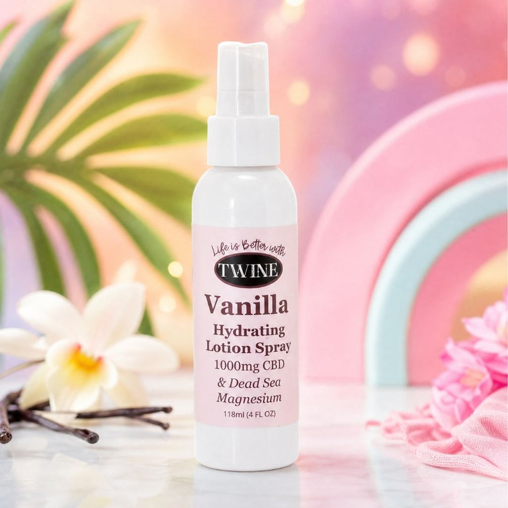 1000mg CBD Topical Body Spray with Magnesium 99% Pure Organic CBD Isolate THC Free 120ml Vanilla