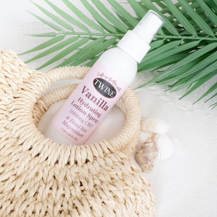 1000mg CBD Topical Body Spray with Magnesium 99% Pure Organic CBD Isolate THC Free 120ml Vanilla