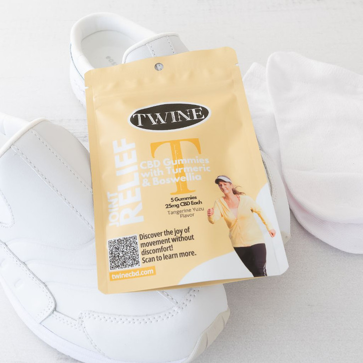 CBD Joint Relief Gummies 5 Count Trial or Travel Size w/ Turmeric, Boswellia, and 99% Pure Organic CBD Isolate THC Free-Tangerine Yuzu Flavor