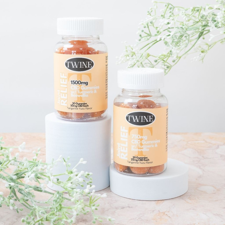 CBD Joint Relief Gummies 5 Count Trial or Travel Size w/ Turmeric, Boswellia, and 99% Pure Organic CBD Isolate THC Free-Tangerine Yuzu Flavor