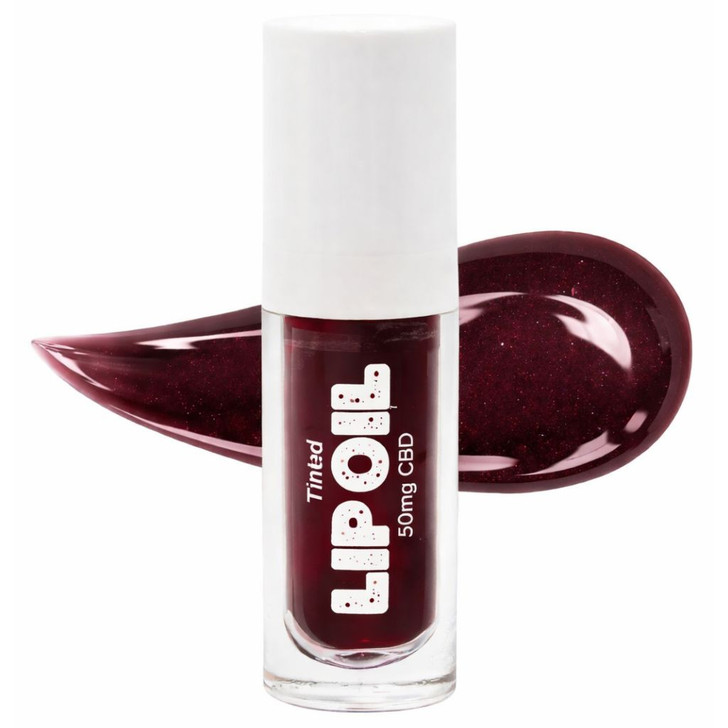 50mg CBD Lip Oil with Vitamin E  99% Pure Organic Isolate THC Free 6ml-Black Cherry