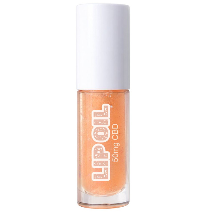 50mg CBD Lip Oil with Vitamin E 99% Pure Organic Isolate THC Free 6ml-Peach