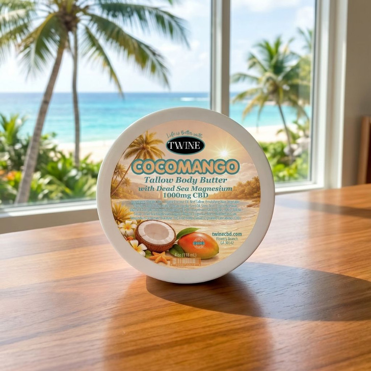 1000mg CBD Topical Body Butter with 99% Pure Organic CBD Isolate THC Free and Dead Sea Magnesium 150ml CocoMango