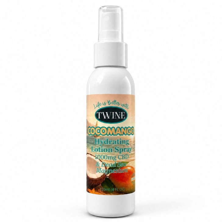 1000mg CBD Topical Hydrating Lotion Spray with Magnesium 99% Pure Organic CBD Isolate THC Free 120ml-CocoMango