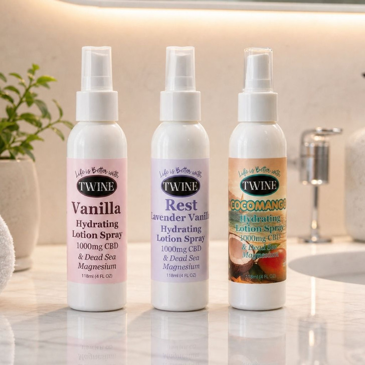 1000mg CBD Topical Hydrating Lotion Spray with Magnesium 99% Pure Organic CBD Isolate THC Free 120ml-CocoMango