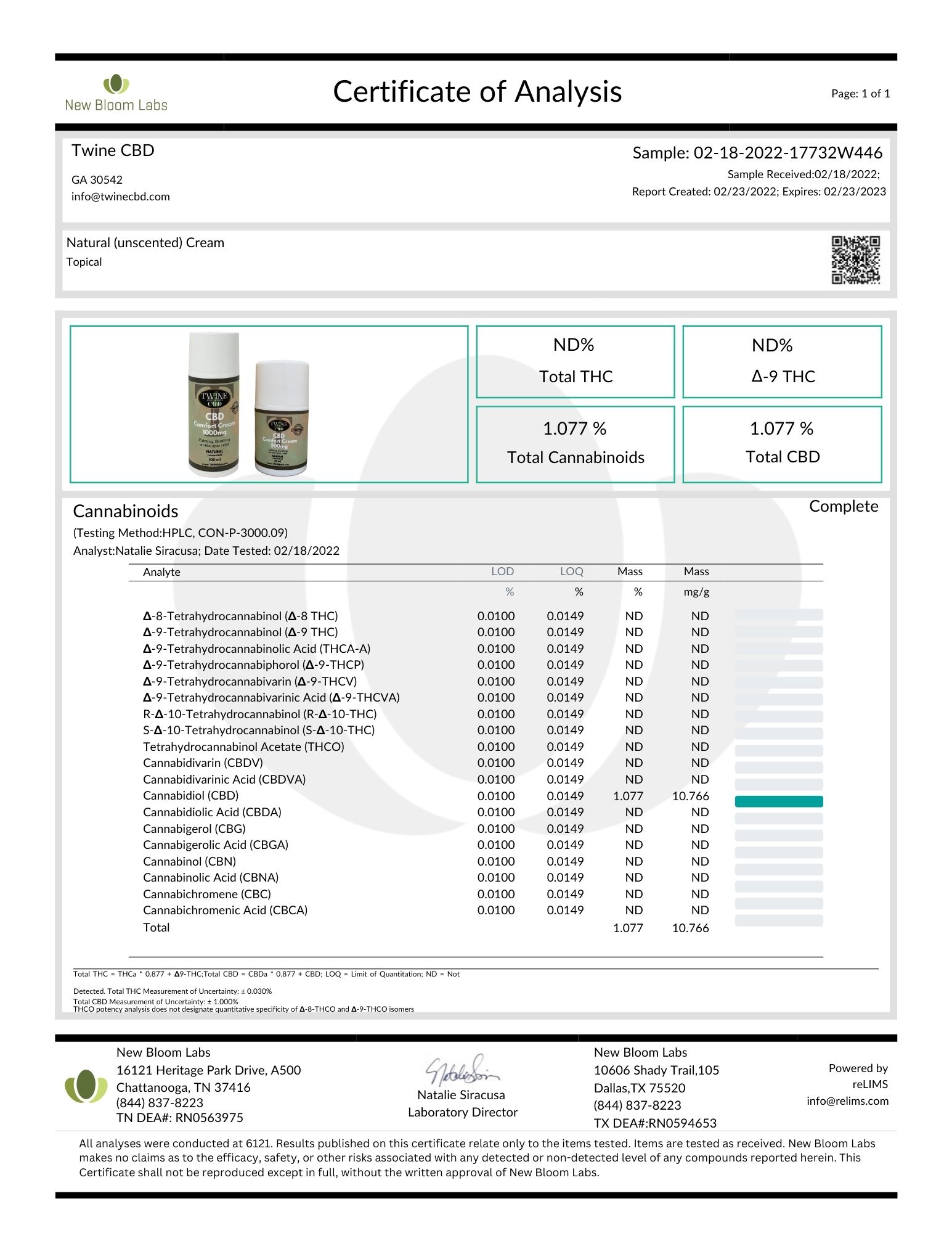 1000mg CBD Relief Roller 99% Pure Organic CBD Isolate THC Free 90ml - TWINE
