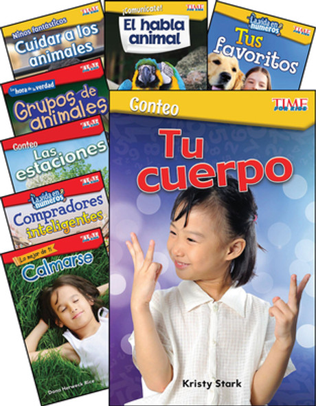 Time for Kids Math/Science Spanish Grades K-1: 8-Book Set (Paperback)