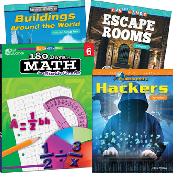 Learn-At-Home: Explore Math Bundle Grade 6: 4-Book Set (Hardcover)