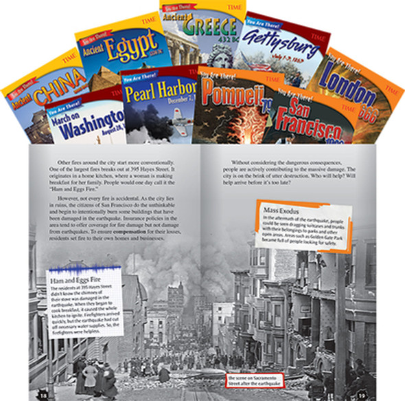 Time(r) Grades 6-8: You Are There! 9-Book Set (Hardcover)