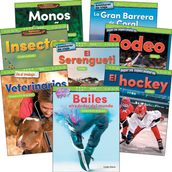 Numbers & Counting Grade K-1 Spanish: 8-Book Set (Paperback)