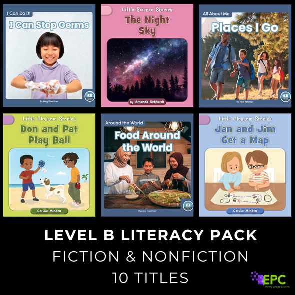 Level B Literacy Fiction/Nonfiction Pack (10 Titles)